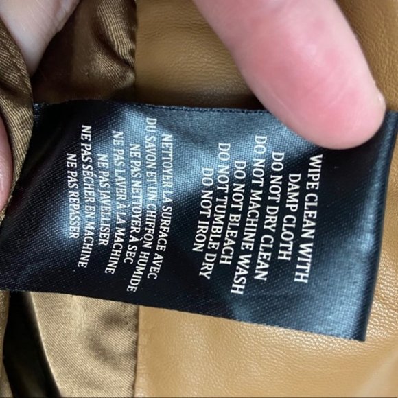 NWT Blank NYC Faux Leather Brown Moto Jacket Zips NEw With Tags Sz Small Medium - Picture 11 of 14